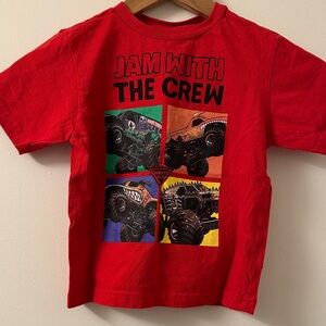 Red Monster Truck Kids T-Shirt